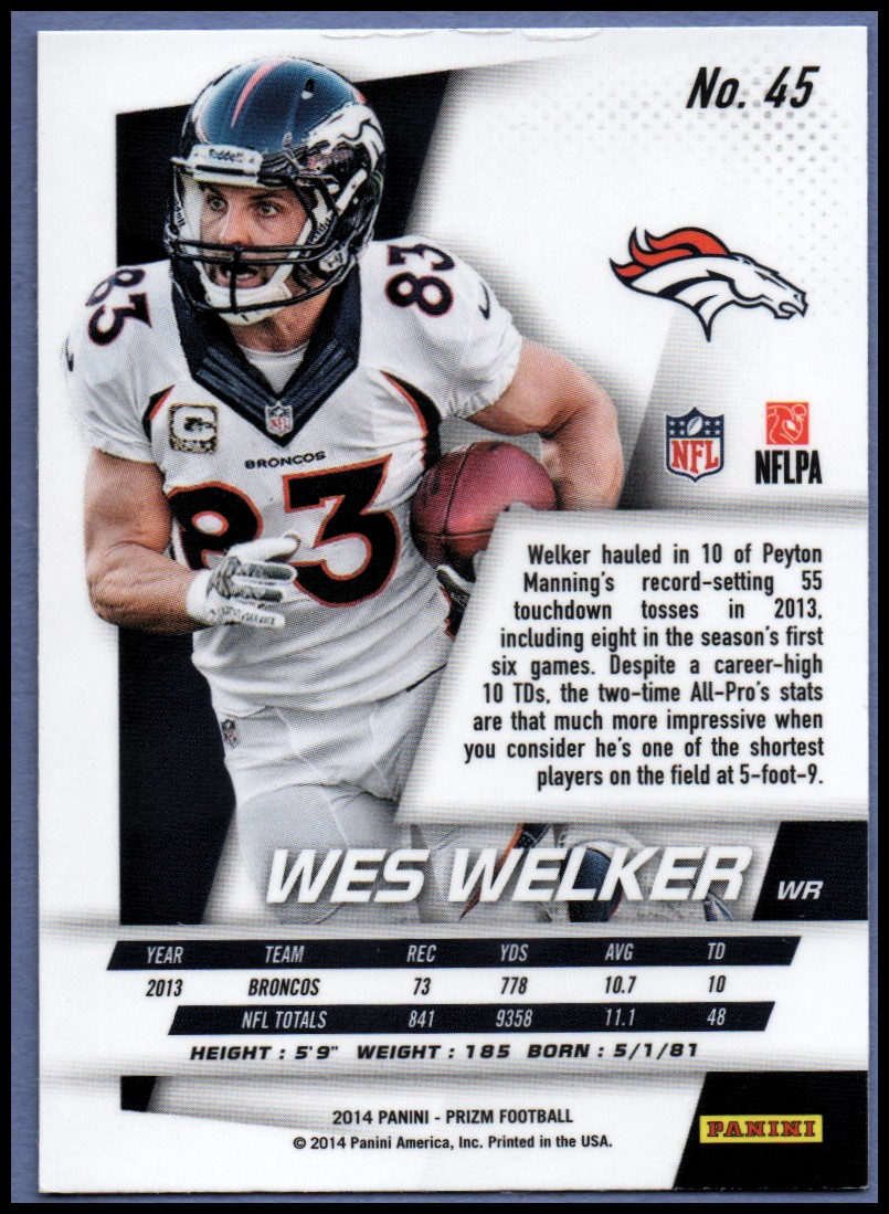 B1213- 2014 Panini Prizm FB Card #s 1-300 +Rookies -You Pick- 15+ FREE US SHIP - Picture 45 of 319
