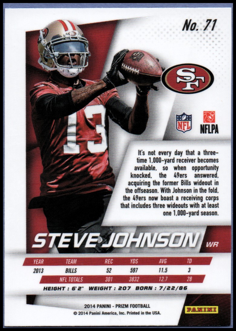 B1213- 2014 Panini Prizm FB Card #s 1-300 +Rookies -You Pick- 15+ FREE US SHIP - Picture 77 of 319