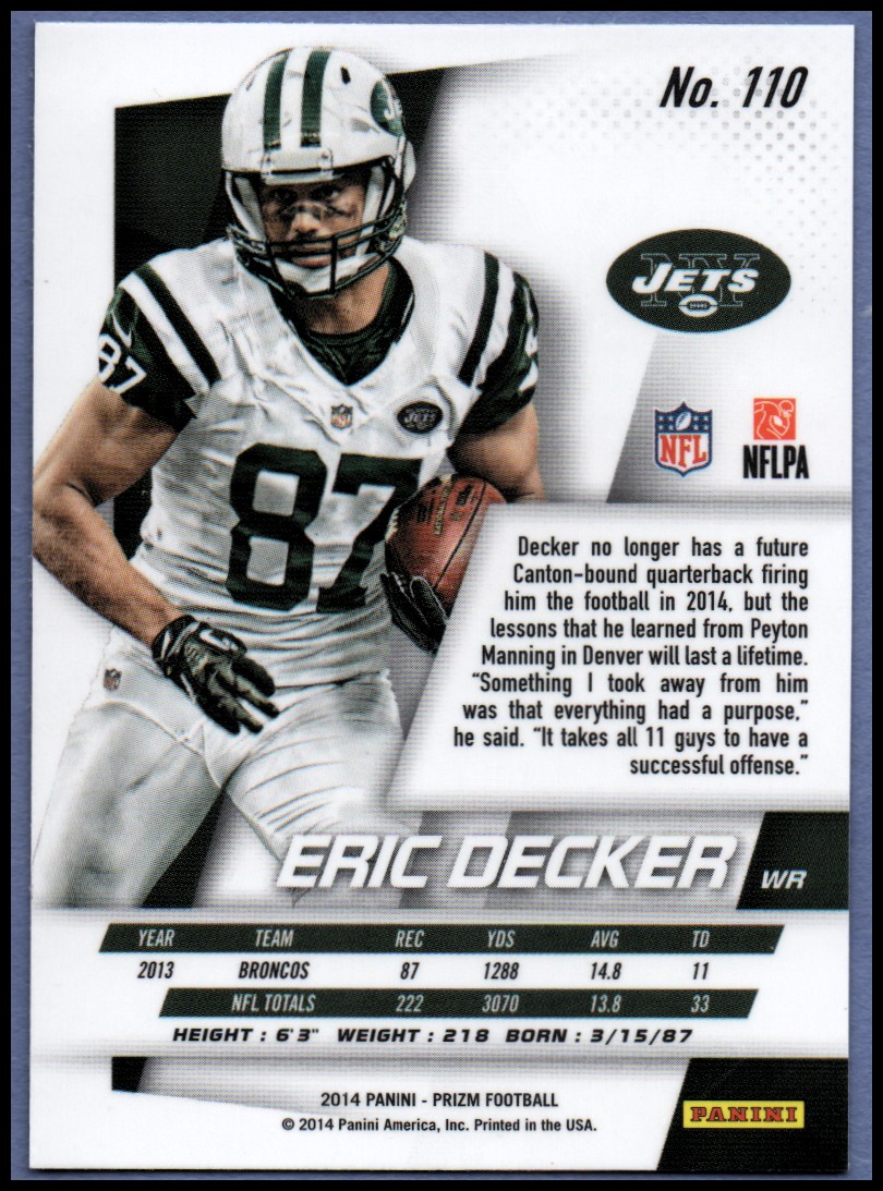 B1213- 2014 Panini Prizm FB Card #s 1-300 +Rookies -You Pick- 15+ FREE US SHIP - Picture 125 of 319
