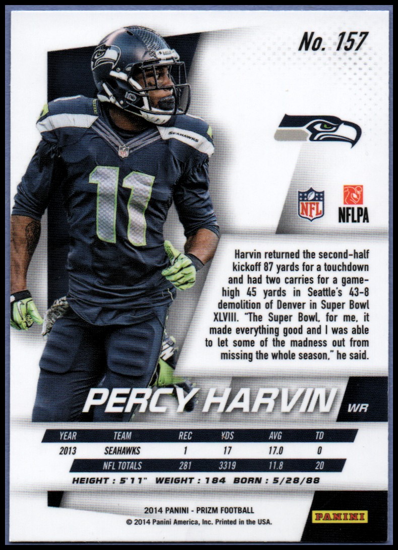 B1213- 2014 Panini Prizm FB Card #s 1-300 +Rookies -You Pick- 15+ FREE US SHIP - Picture 191 of 319