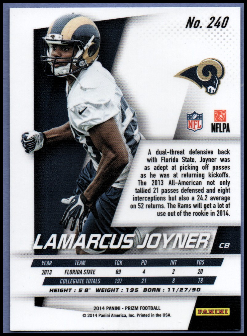 B1213- 2014 Panini Prizm FB Card #s 1-300 +Rookies -You Pick- 15+ FREE US SHIP - Picture 271 of 319