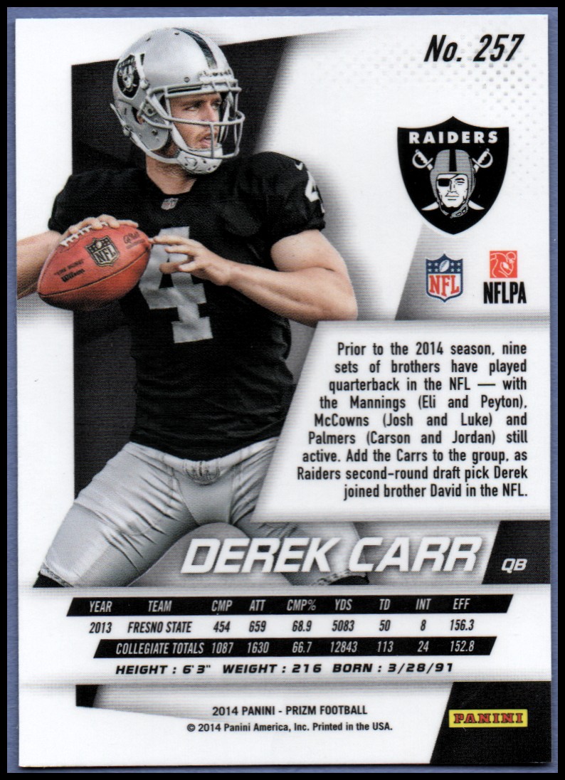 B1213- 2014 Panini Prizm FB Card #s 1-300 +Rookies -You Pick- 15+ FREE US SHIP - Picture 287 of 319