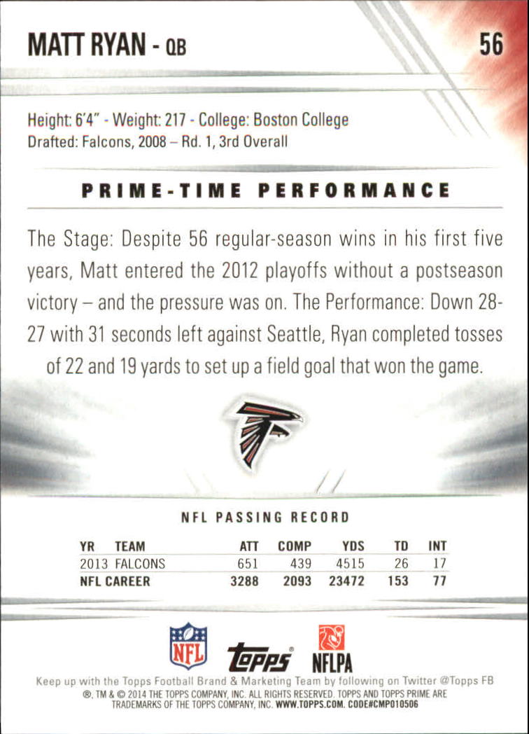 B2373- 2014 Topps Prime FB Card #s 1-150 +Inserts -You Pick- 15+ FREE US SHIP - Picture 368 of 373