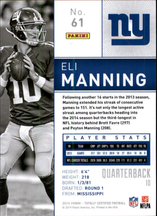 B0839- 2014 Totally Certified FB #s 1-200 +Inserts -You Pick- 15+ FREE US SHIP - Picture 39 of 115