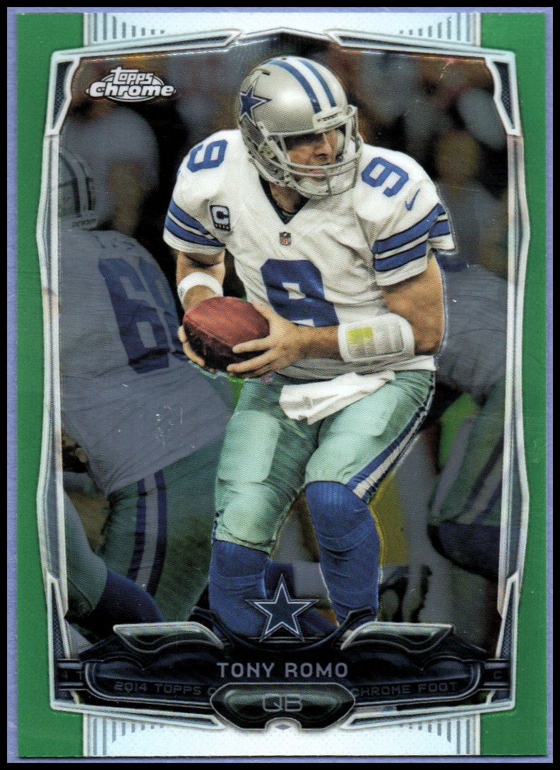 2014 Topps Chrome Green Refractors #77 Tony Romo