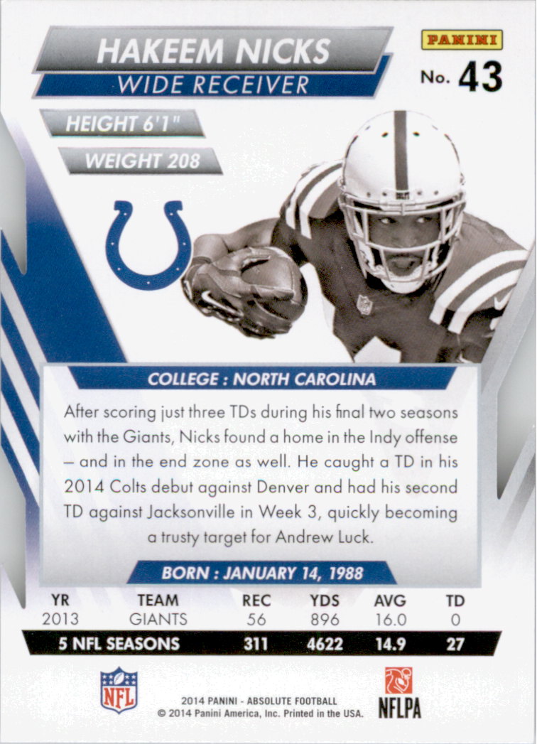 B1157- 2014 Absolute Retail Football Card #s 1-150 -You Pick- 15+ FREE US SHIP - Picture 75 of 151