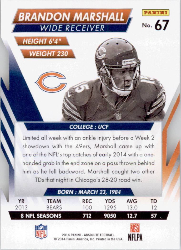 B1157- 2014 Absolute Retail Football Card #s 1-150 -You Pick- 15+ FREE US SHIP - Picture 101 of 151