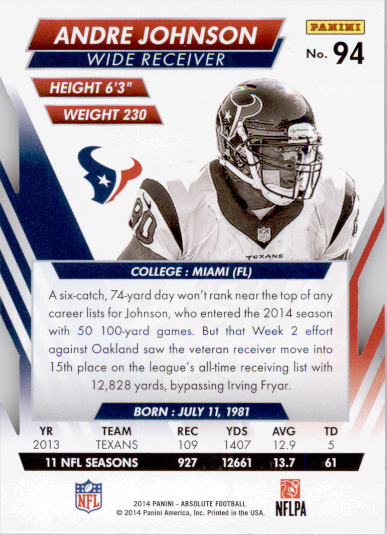 B1157- 2014 Absolute Retail Football Card #s 1-150 -You Pick- 15+ FREE US SHIP - Picture 135 of 151