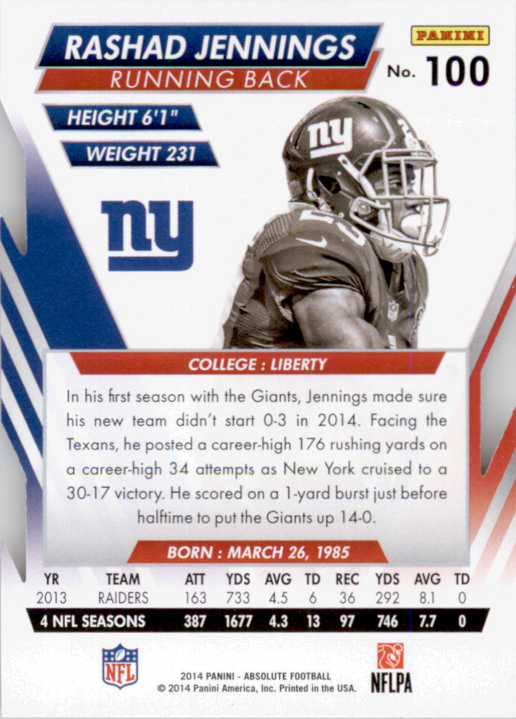 B1157- 2014 Absolute Retail Football Card #s 1-150 -You Pick- 15+ FREE US SHIP - Picture 141 of 151