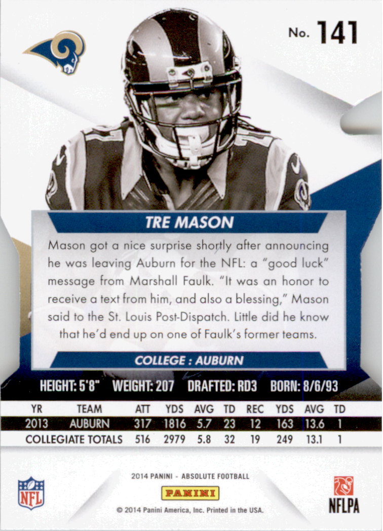 B1157- 2014 Absolute Retail Football Card #s 1-150 -You Pick- 15+ FREE US SHIP - Picture 147 of 151
