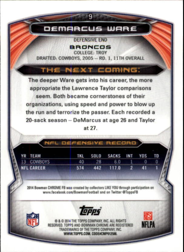 A1415- 2014 Bowman Chrome FB Cards 1-222 +Inserts -You Pick- 15+ FREE US SHIP - Picture 19 of 383