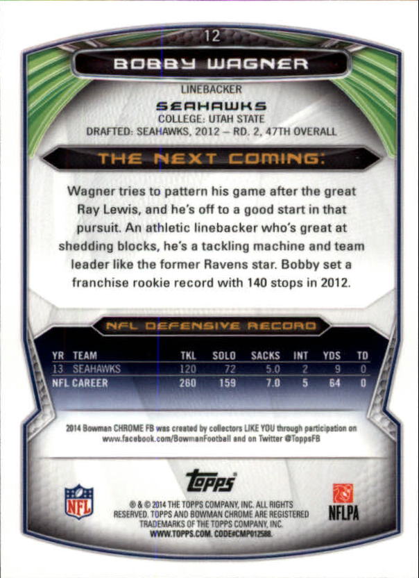 A1415- 2014 Bowman Chrome FB Cards 1-222 +Inserts -You Pick- 15+ FREE US SHIP - Picture 25 of 383