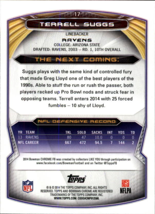 A1415- 2014 Bowman Chrome FB Cards 1-222 +Inserts -You Pick- 15+ FREE US SHIP - Picture 35 of 383