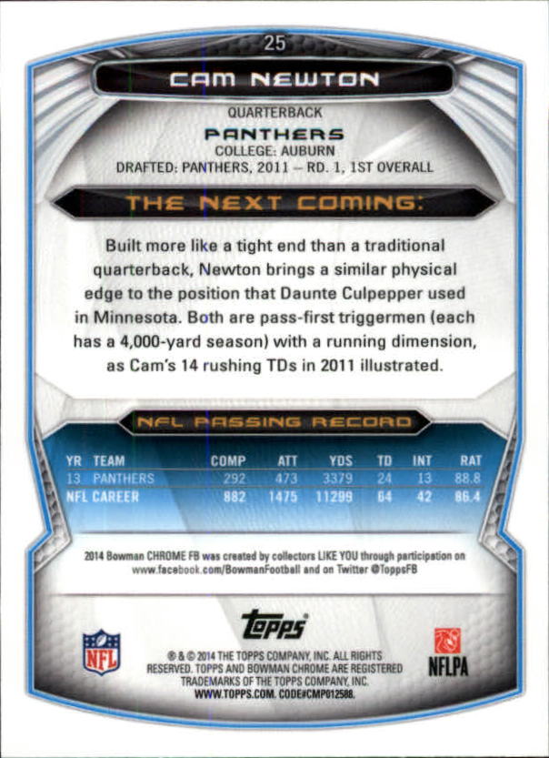 A1415- 2014 Bowman Chrome FB Cards 1-222 +Inserts -You Pick- 15+ FREE US SHIP - Picture 49 of 383