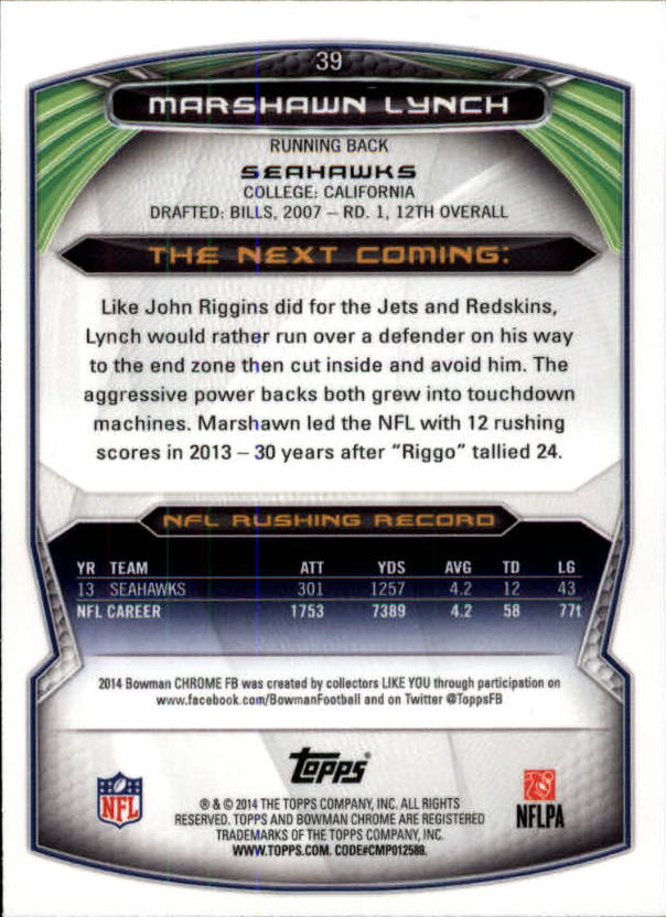 A1415- 2014 Bowman Chrome FB Cards 1-222 +Inserts -You Pick- 15+ FREE US SHIP - Picture 75 of 383
