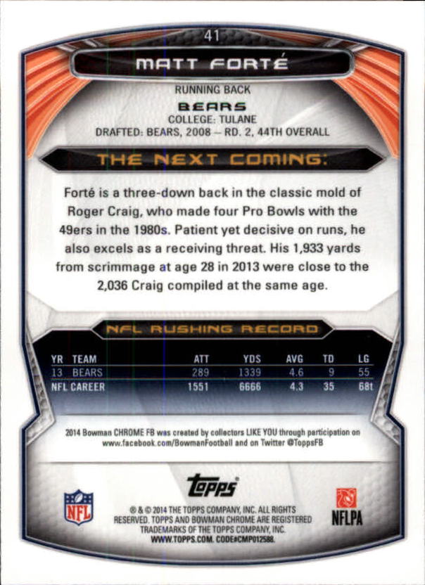 A1415- 2014 Bowman Chrome FB Cards 1-222 +Inserts -You Pick- 15+ FREE US SHIP - Picture 79 of 383