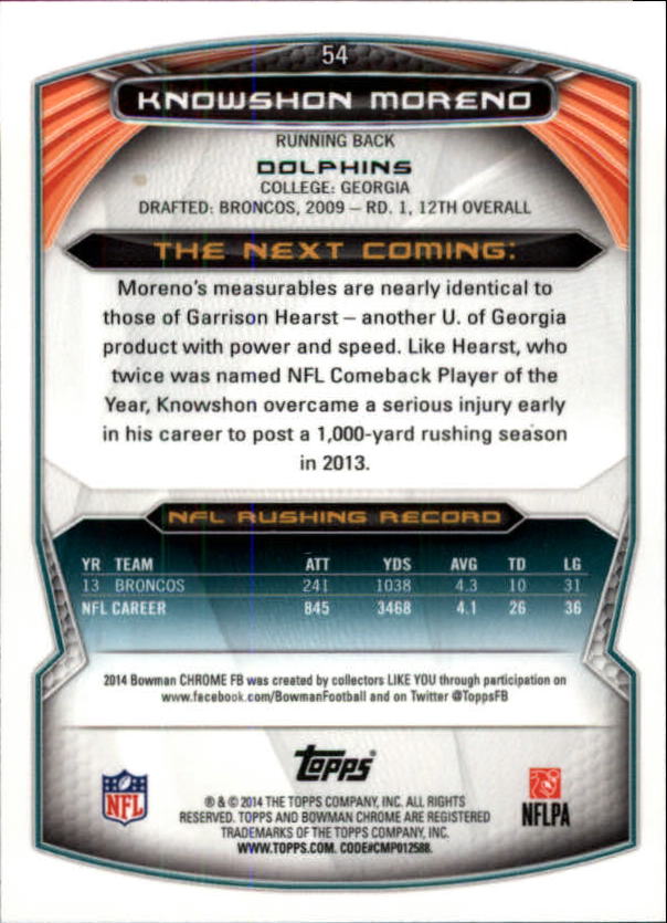 A1415- 2014 Bowman Chrome FB Cards 1-222 +Inserts -You Pick- 15+ FREE US SHIP - Picture 103 of 383