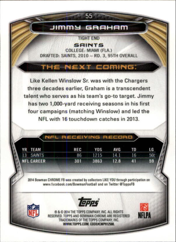 A1415- 2014 Bowman Chrome FB Cards 1-222 +Inserts -You Pick- 15+ FREE US SHIP - Picture 105 of 383