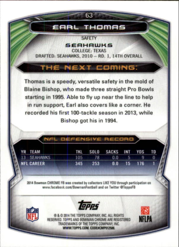 A1415- 2014 Bowman Chrome FB Cards 1-222 +Inserts -You Pick- 15+ FREE US SHIP - Picture 121 of 383