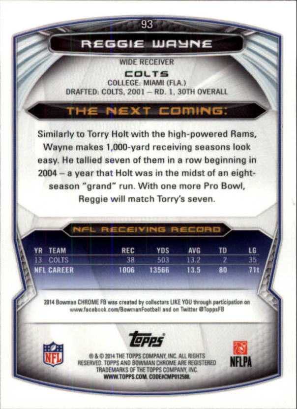 A1415- 2014 Bowman Chrome FB Cards 1-222 +Inserts -You Pick- 15+ FREE US SHIP - Picture 179 of 383