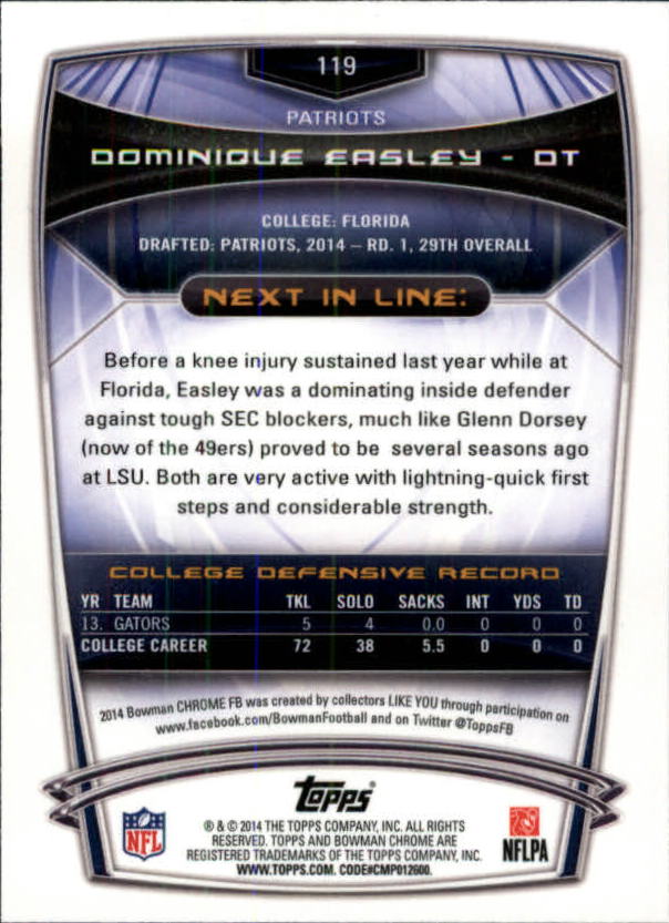 A1415- 2014 Bowman Chrome FB Cards 1-222 +Inserts -You Pick- 15+ FREE US SHIP - Picture 230 of 383