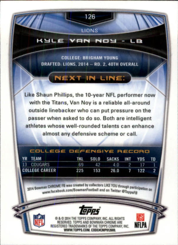 A1415- 2014 Bowman Chrome FB Cards 1-222 +Inserts -You Pick- 15+ FREE US SHIP - Picture 240 of 383