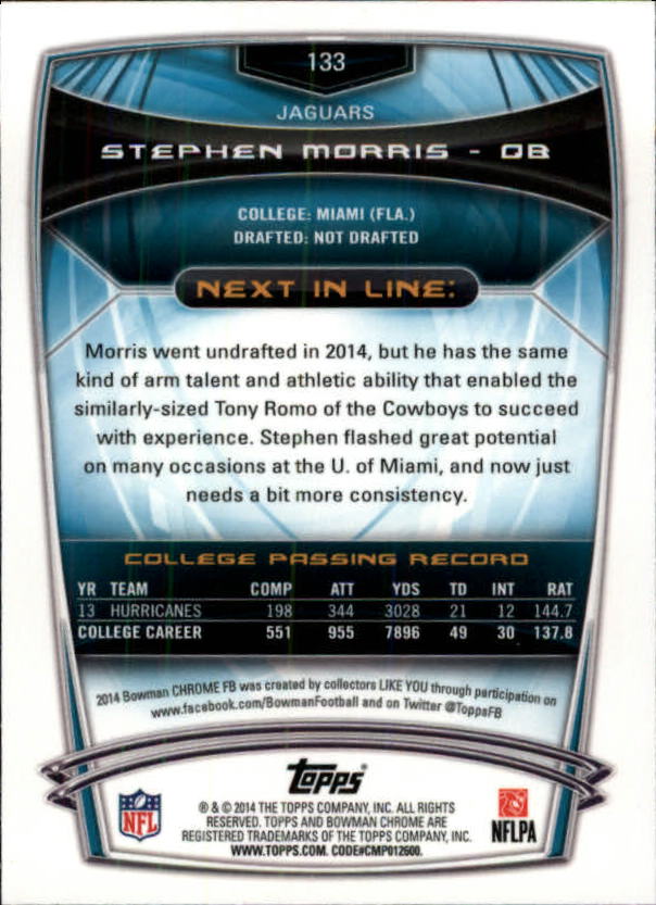 A1415- 2014 Bowman Chrome FB Cards 1-222 +Inserts -You Pick- 15+ FREE US SHIP - Picture 250 of 383