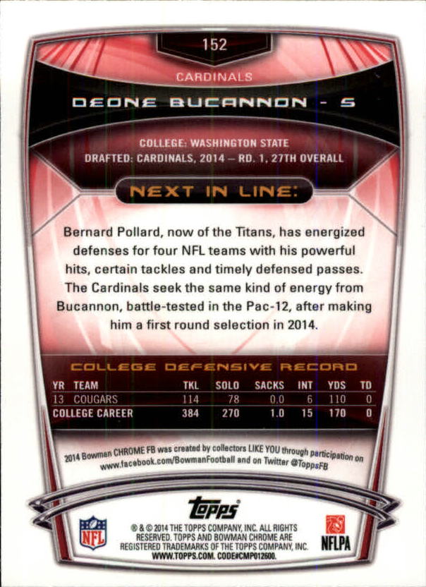 A1415- 2014 Bowman Chrome FB Cards 1-222 +Inserts -You Pick- 15+ FREE US SHIP - Picture 277 of 383
