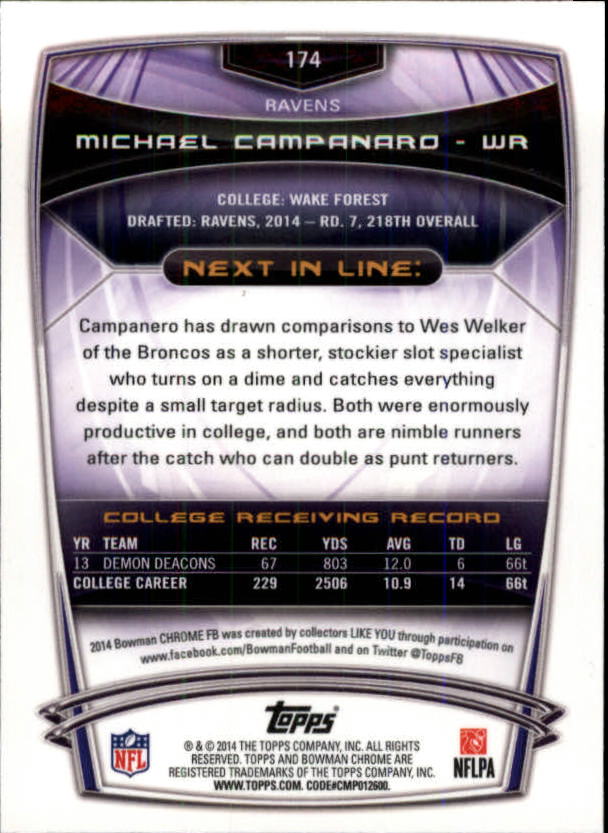 A1415- 2014 Bowman Chrome FB Cards 1-222 +Inserts -You Pick- 15+ FREE US SHIP - Picture 303 of 383