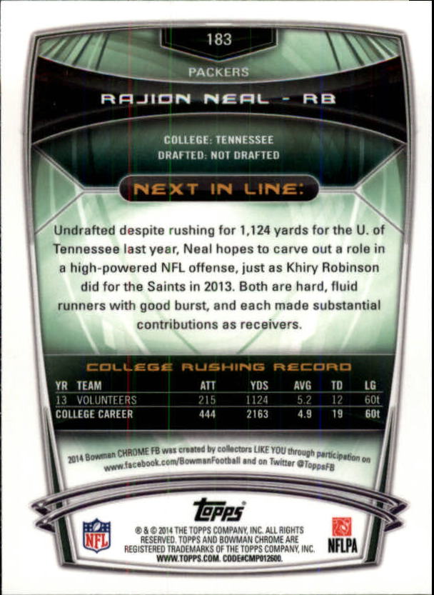 A1415- 2014 Bowman Chrome FB Cards 1-222 +Inserts -You Pick- 15+ FREE US SHIP - Picture 316 of 383
