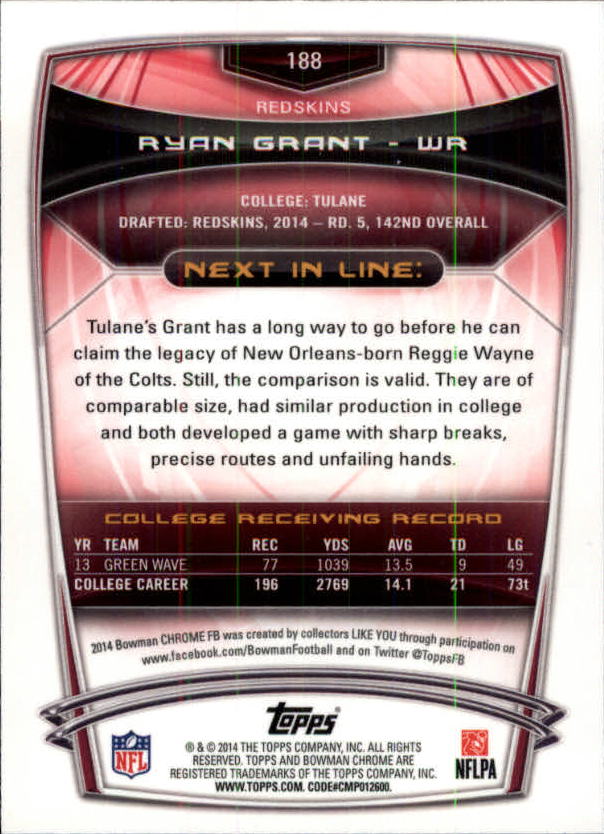 A1415- 2014 Bowman Chrome FB Cards 1-222 +Inserts -You Pick- 15+ FREE US SHIP - Picture 323 of 383