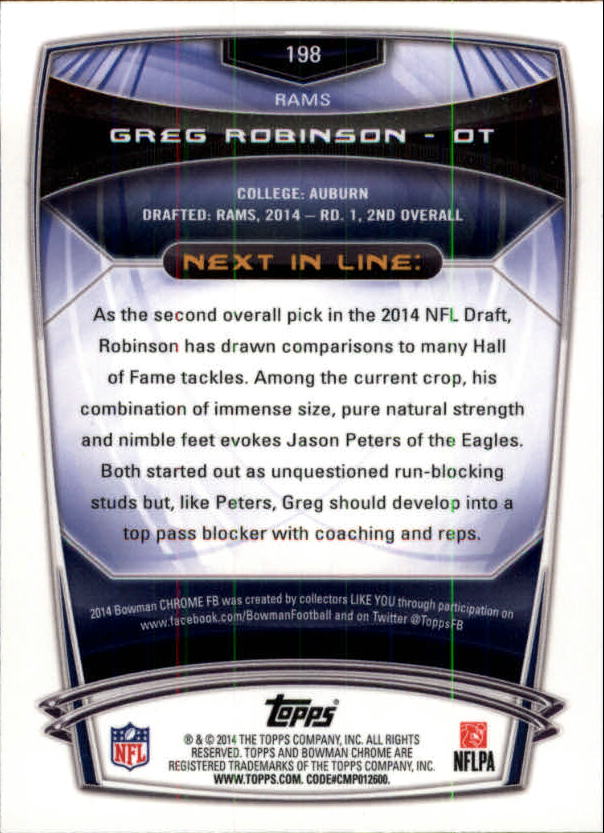 A1415- 2014 Bowman Chrome FB Cards 1-222 +Inserts -You Pick- 15+ FREE US SHIP - Picture 334 of 383