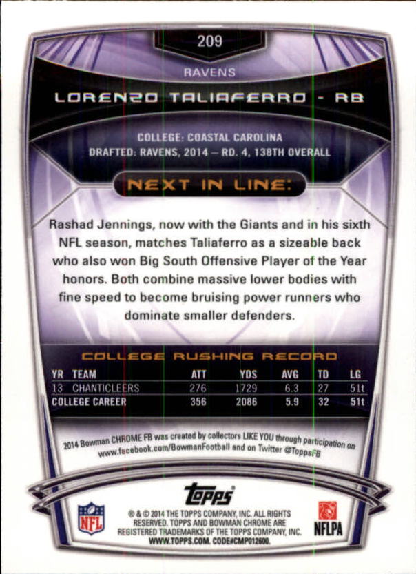 A1415- 2014 Bowman Chrome FB Cards 1-222 +Inserts -You Pick- 15+ FREE US SHIP - Picture 347 of 383