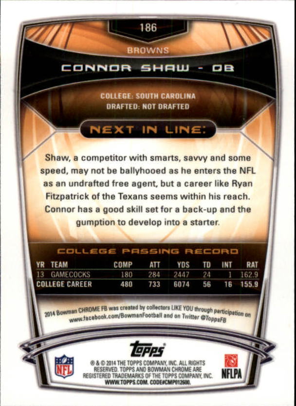 A1415- 2014 Bowman Chrome FB Cards 1-222 +Inserts -You Pick- 15+ FREE US SHIP - Picture 381 of 383