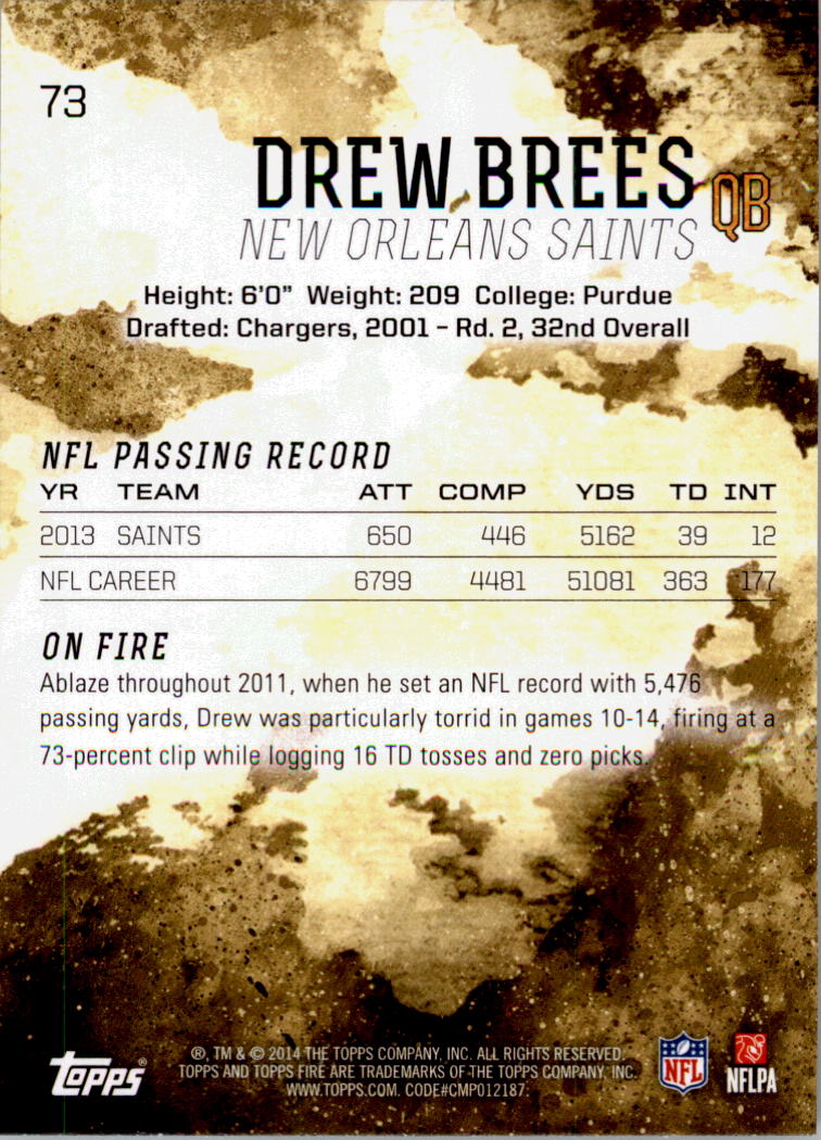 Drew Brees cards (2002-2022) Saints Chargers Purdue - You Choose - Picture 130 of 179