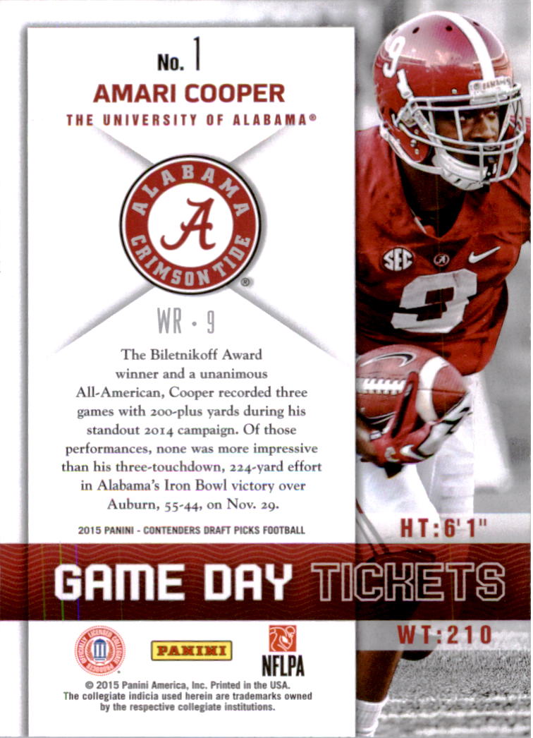 B2183- 2015 Panini Contenders Draft Picks FB 1-275 You Pick- 15+ FREE US SHIP - Picture 200 of 416