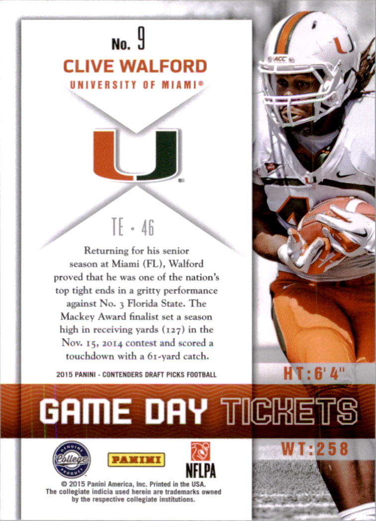 B2183- 2015 Panini Contenders Draft Picks FB 1-275 You Pick- 15+ FREE US SHIP - Picture 216 of 416