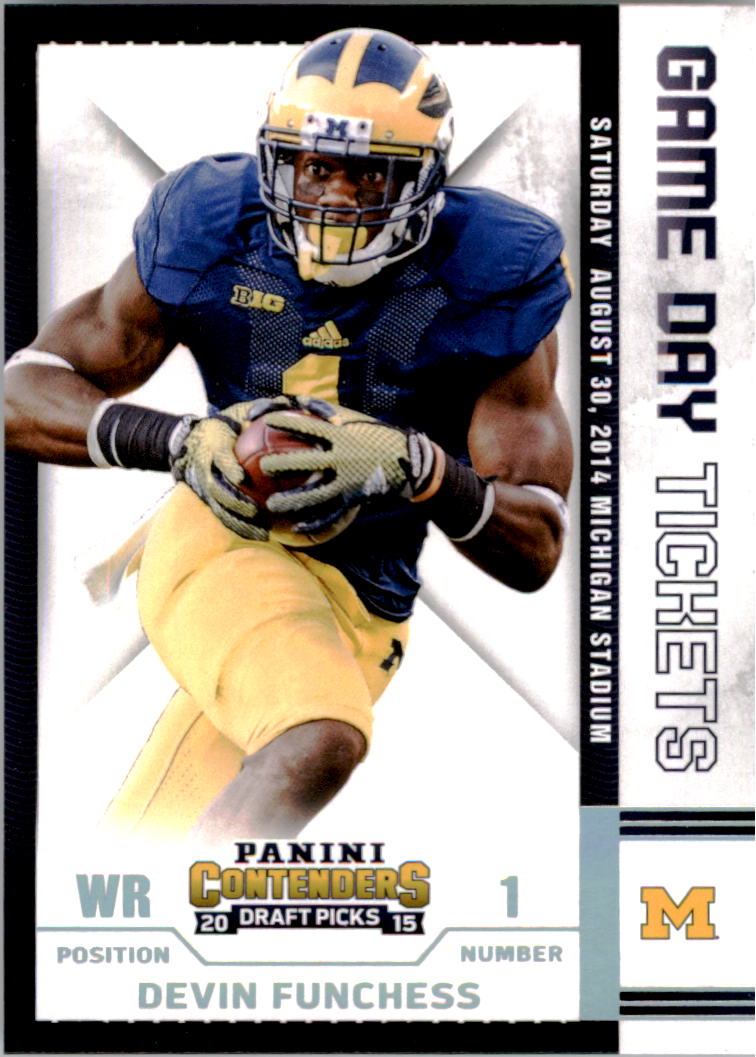 2015 Panini Contenders Draft Picks Game Day Tickets #15 Devin Funchess