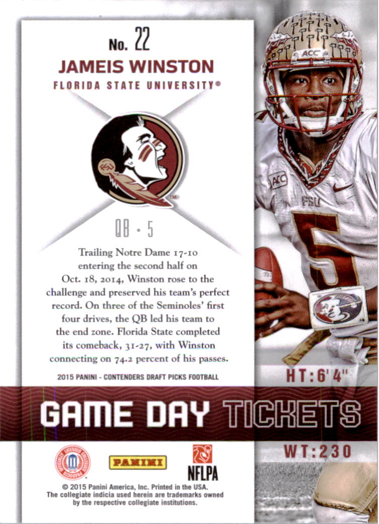 B2183- 2015 Panini Contenders Draft Picks FB 1-275 You Pick- 15+ FREE US SHIP - Picture 242 of 416