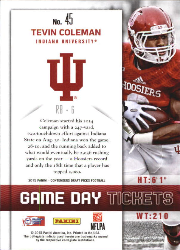 B2183- 2015 Panini Contenders Draft Picks FB 1-275 You Pick- 15+ FREE US SHIP - Picture 286 of 416