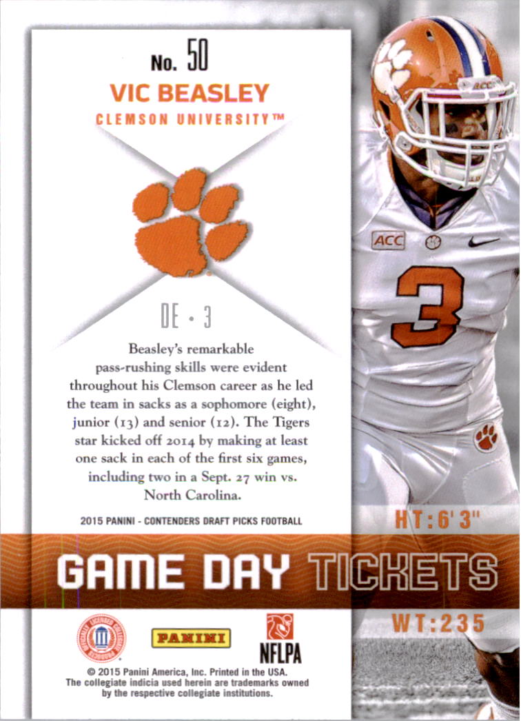 B2183- 2015 Panini Contenders Draft Picks FB 1-275 You Pick- 15+ FREE US SHIP - Picture 296 of 416