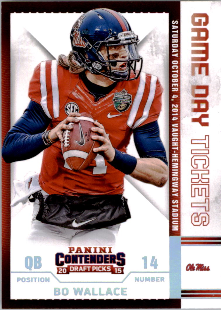 2015 Panini Contenders Draft Picks Game Day Tickets #56 Bo Wallace