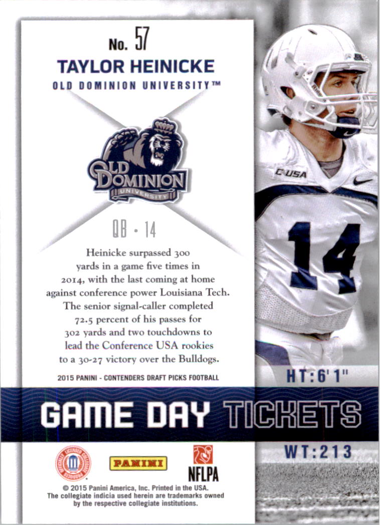 B2183- 2015 Panini Contenders Draft Picks FB 1-275 You Pick- 15+ FREE US SHIP - Picture 310 of 416
