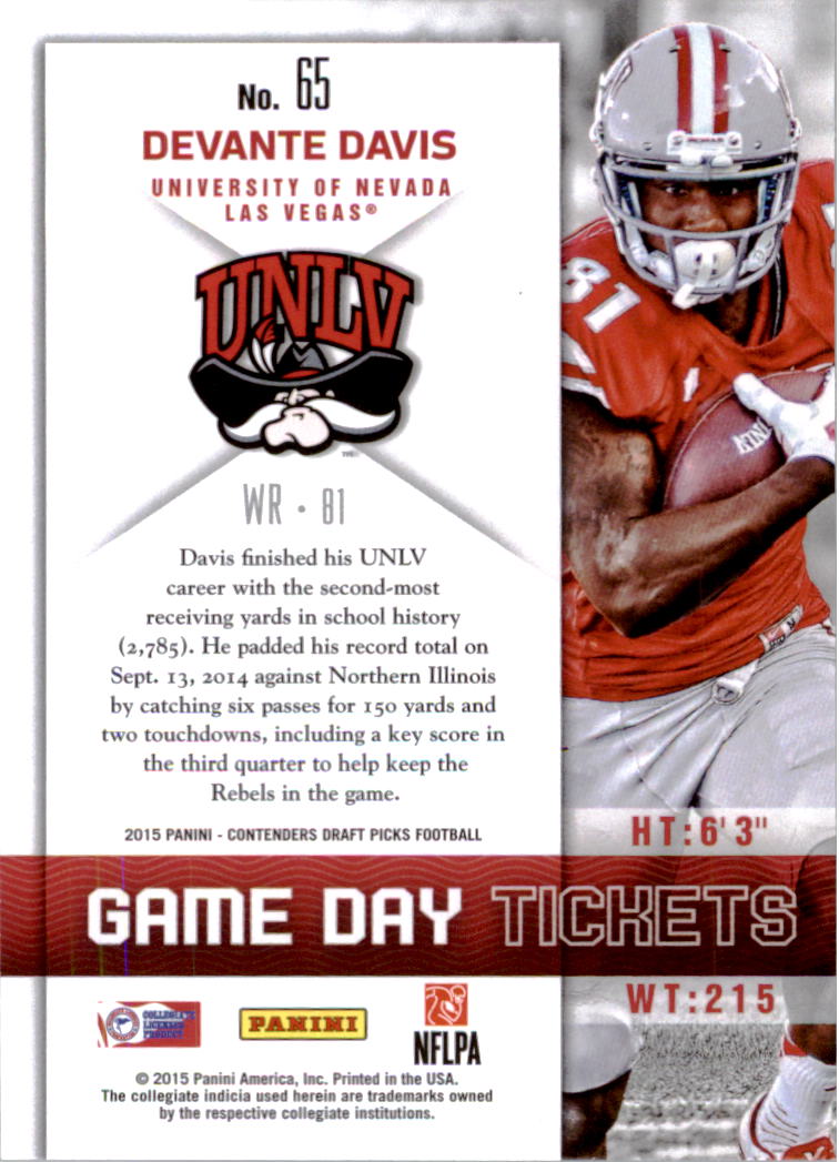B2183- 2015 Panini Contenders Draft Picks FB 1-275 You Pick- 15+ FREE US SHIP - Picture 324 of 416
