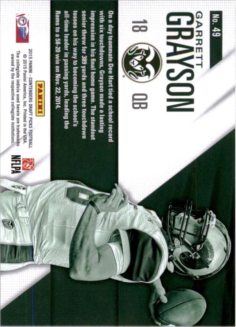 B2183- 2015 Panini Contenders Draft Picks FB Inserts -You Pick- 15+ FREE US SHIP - Picture 187 of 189