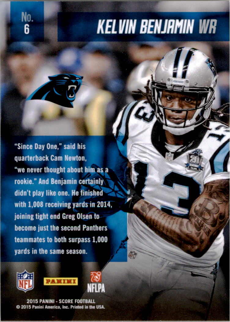 2015 Score Sophomore Selections Red #6 Kelvin Benjamin back image