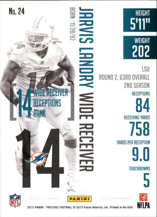 A6819- 2015 Prestige Football Cards 1-200 +Rookies -You Pick- 15+ FREE US SHIP - Picture 45 of 383