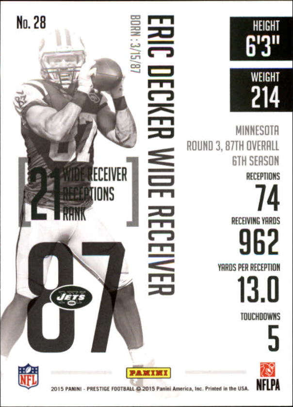A6819- 2015 Prestige Football Cards 1-200 +Rookies -You Pick- 15+ FREE US SHIP - Picture 53 of 383