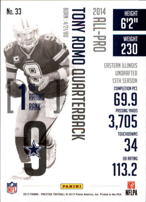 A6819- 2015 Prestige Football Cards 1-200 +Rookies -You Pick- 15+ FREE US SHIP - Picture 63 of 383