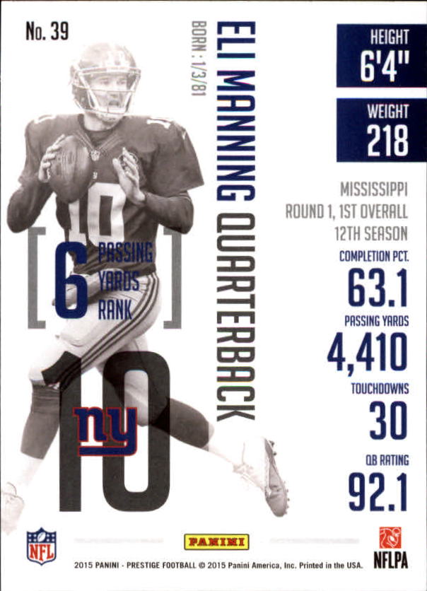 A6819- 2015 Prestige Football Cards 1-200 +Rookies -You Pick- 15+ FREE US SHIP - Picture 75 of 383